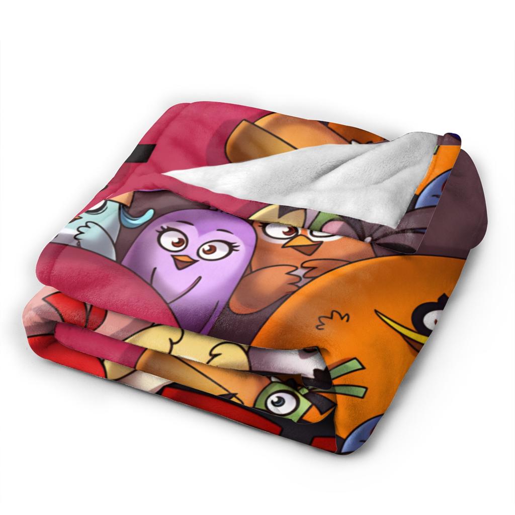 A-Wütender Anime B-Vögel Plüschdecke Kind Flanell Überwurfdecke für Couch Sessel Sofa Bett Weiche Qualität Tagesdecke Geburtstagsgeschenk