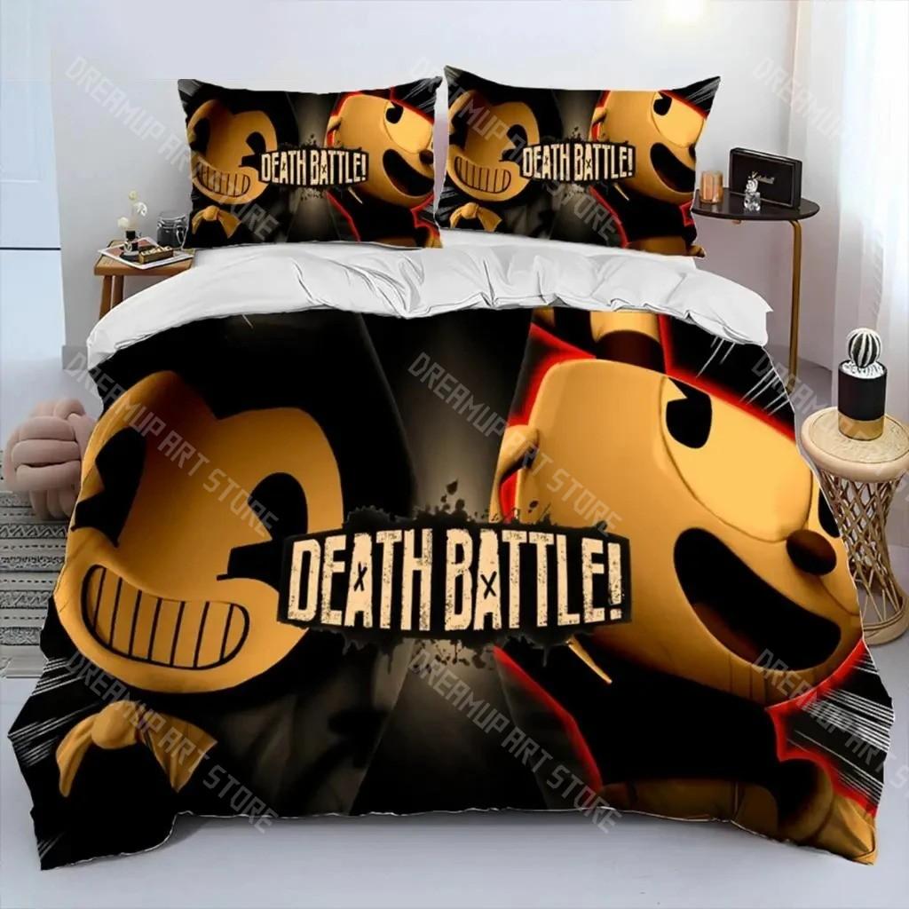 3D Printed Cuphead And Mugman Bedding Set for Boys Girls Duvet Cover And Pillowcase Twin Queen King Full Single Double Sizes