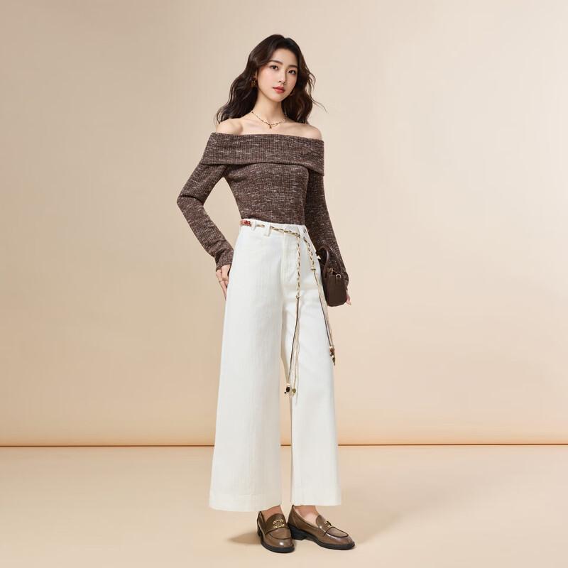 IEF Aiyifu 2025 Autumn Straight-Leg Nine-Point Pants