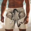 Men's Animal Duck Funny Gestures Swimming Trunks Board Shorts Shorts Mid Waist Streetwear Hawaiian Casual