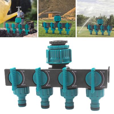 1/2in-3/4in-1in Hose Splitters Garden Tap Water Splitter Plastic 4-Way Water Hose Connectors for Drip Irrigation Lawns