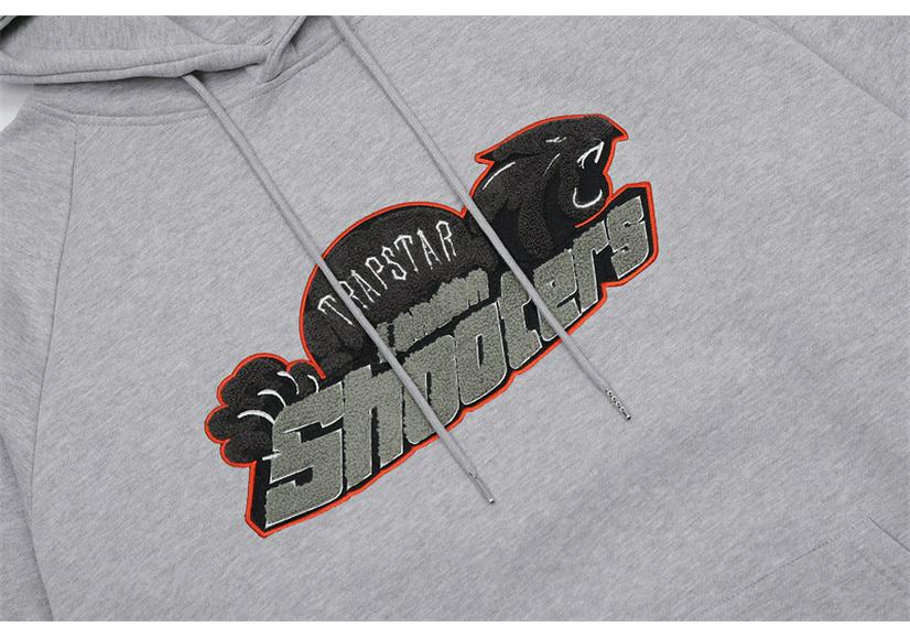 Trapstar Rotes & Schwarzes Tigerkopf Hoodie und Hosen Set