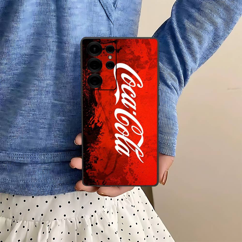 Logo C-Coca C-Cola Fashion Phone Case For Samsung S 24 Fe 25 Ultra Plus 20 Lite 21 30 22 23 24 22 Ultra 5G Fundas