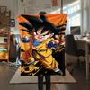 1PC Son Goku Patterned Flannel Blanket Suitable For All Seasons For Home Decor Warmth And Comfort Gifts Holiday Present