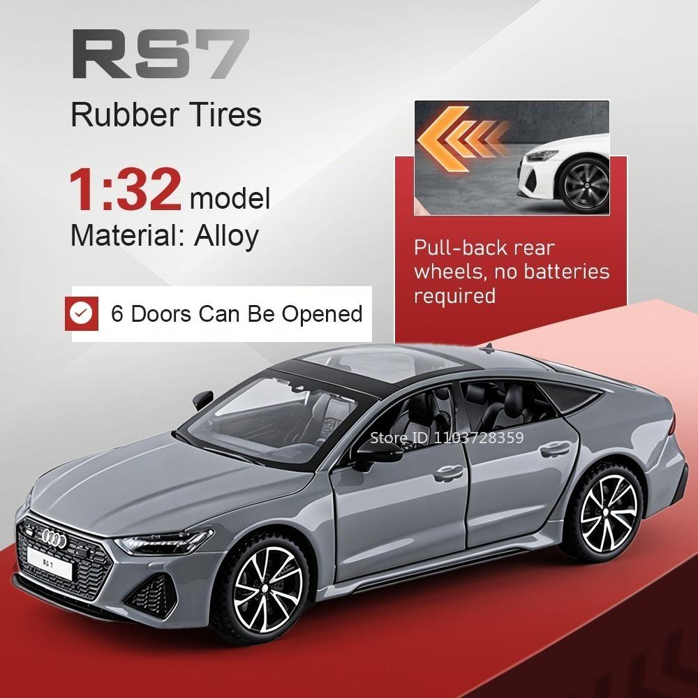 1:32 Scale Rs7 A6L Model Toy Cars Metal Diecast Doors Opened Pull Back Exquisite Interior Decoratio Vehicles For Friends Gifts