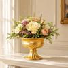 High-footed Design Metal Vase Metal Material Flower Pot Retro Urn-shaped Vase  Home Decor