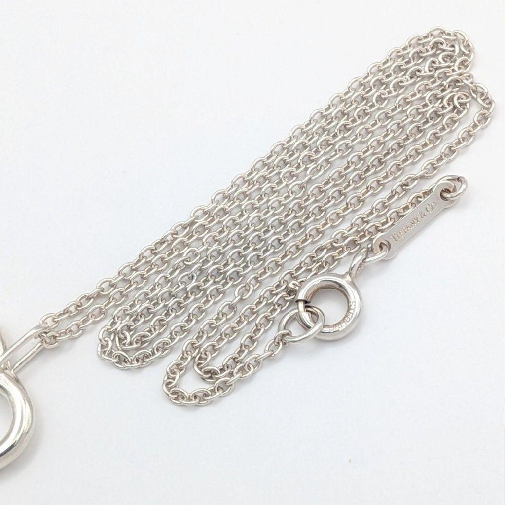 Used Rare TIFFANY & Co. Tiffany Silver Open Heart Necklace
