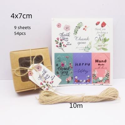 Große Dankeschön-Geschenkanhänger mit Blumendruck, weiße Papierkarten, „Danke, dass Sie mit uns gefeiert haben“, Party-Geschenkverpackungszubehör, 54 Stück