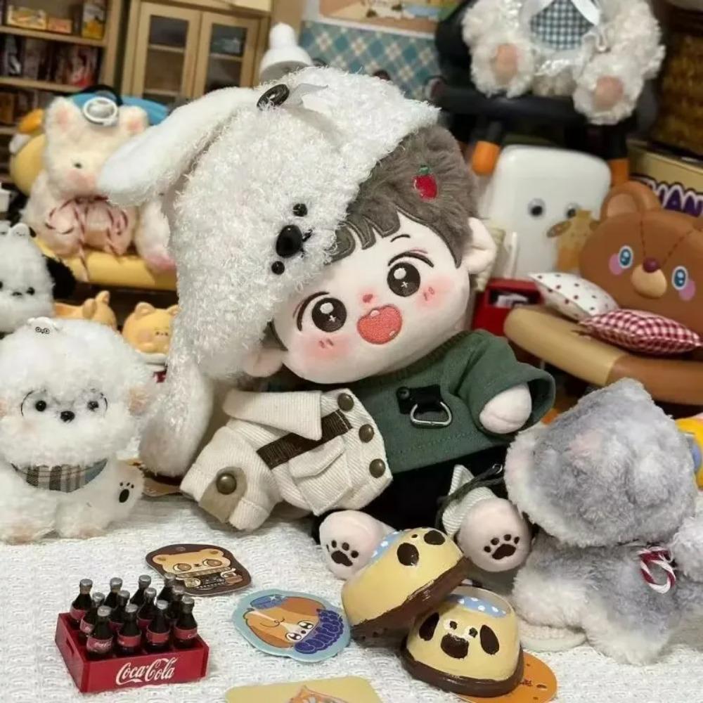 20cm Cotton Doll Jacket, Hoodie, Pants Set, Cosplay Attribute Doll, Teddy Bear Plush Hat, Accessory Clothing