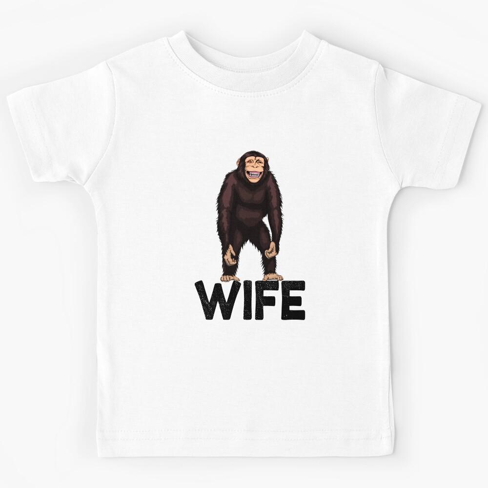 Monkey Wife Chimpanzee Kids T-Shirt 120