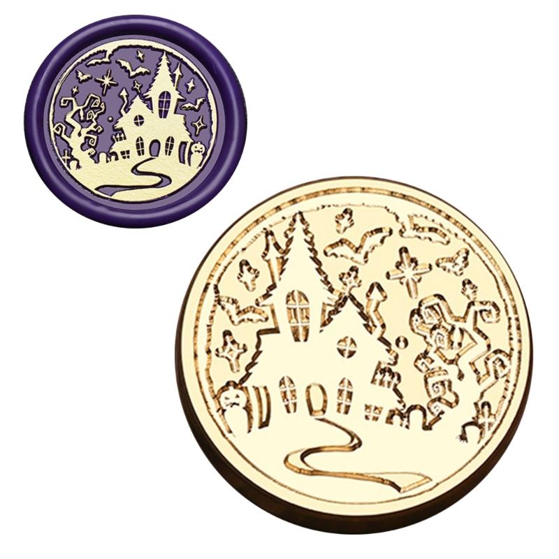 Pumpkins Sealing Wax Stamp Halloween Series Wax Seal Stamp Brass Head Seal Stamp for Scrapbooking Invitations Decoration