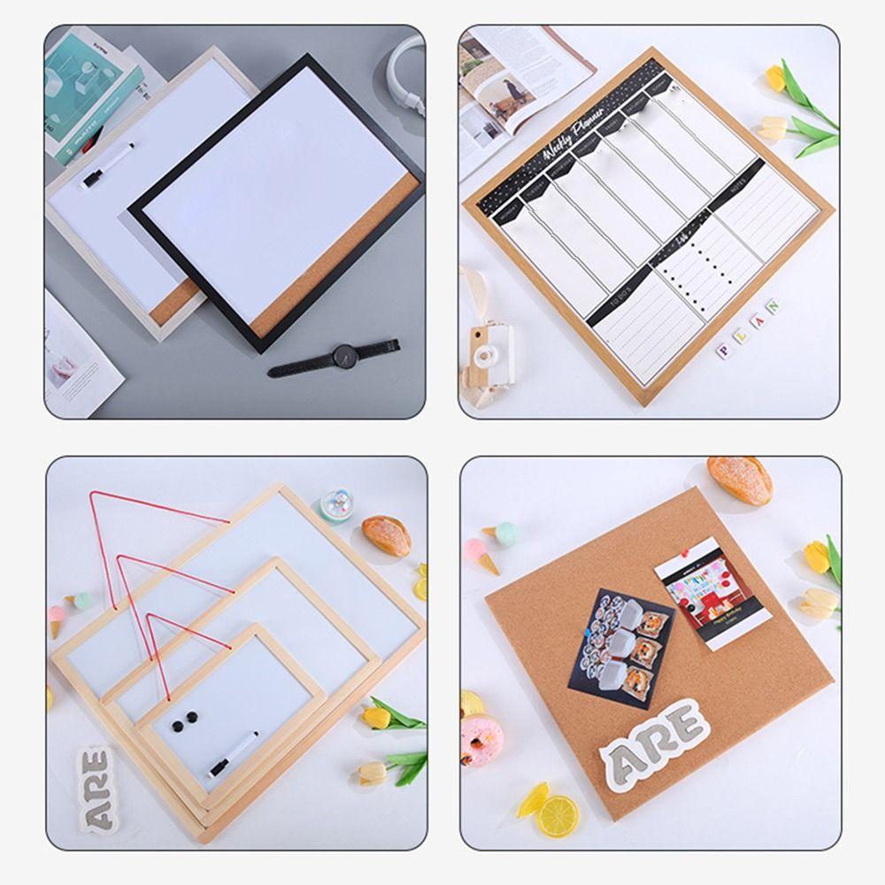 Wood Cork Display Panel Soft Memo Bulletin Board Photo Wall Letter Message Boards Office School