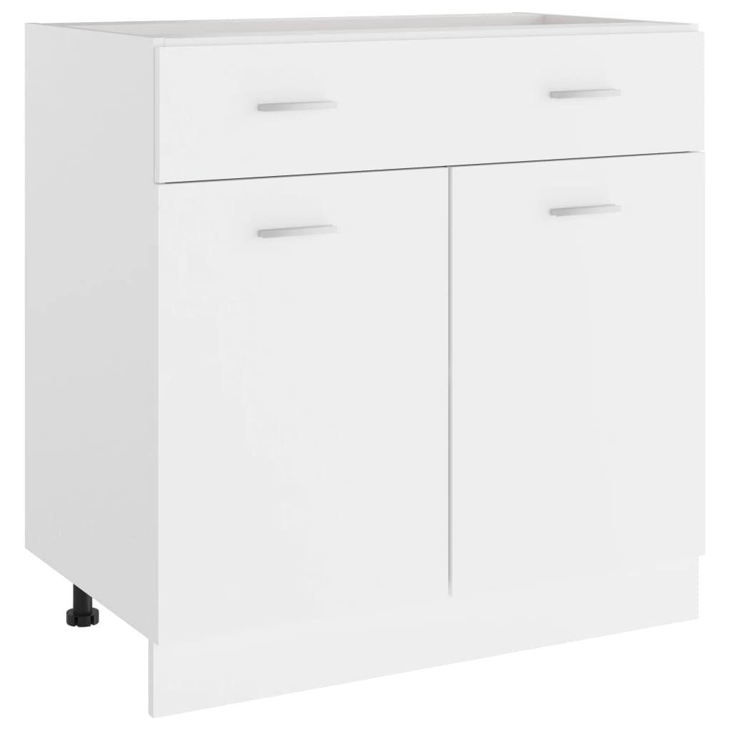 Lyon White Under Counter Cabinet 80 X 46 X 81.5 Cm Engineered Wood