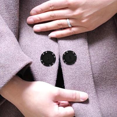 2 Paare Unsichtbarer Magnetischer Druckknopf Kleidung Rund Kunststoff Magnetisch Verdeckter Knopf Mantel Strickjacke Knopf Druckknopf Zubehör