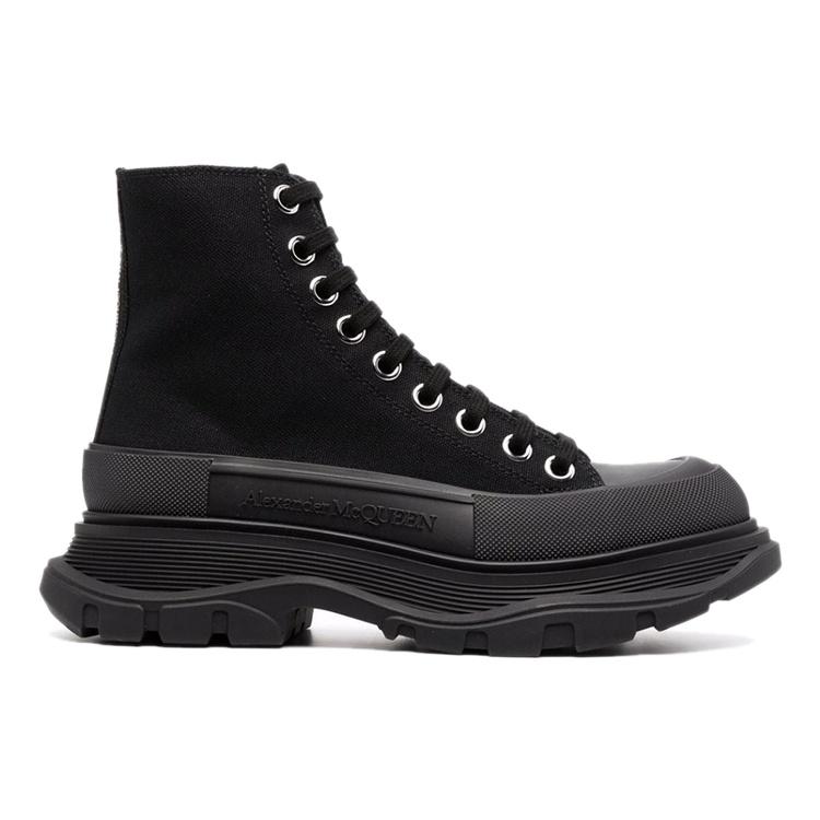 (WMNS) Alexander McQueen Tread Slick Lace Up Boot 'Black' Women's 611706W4MV21000