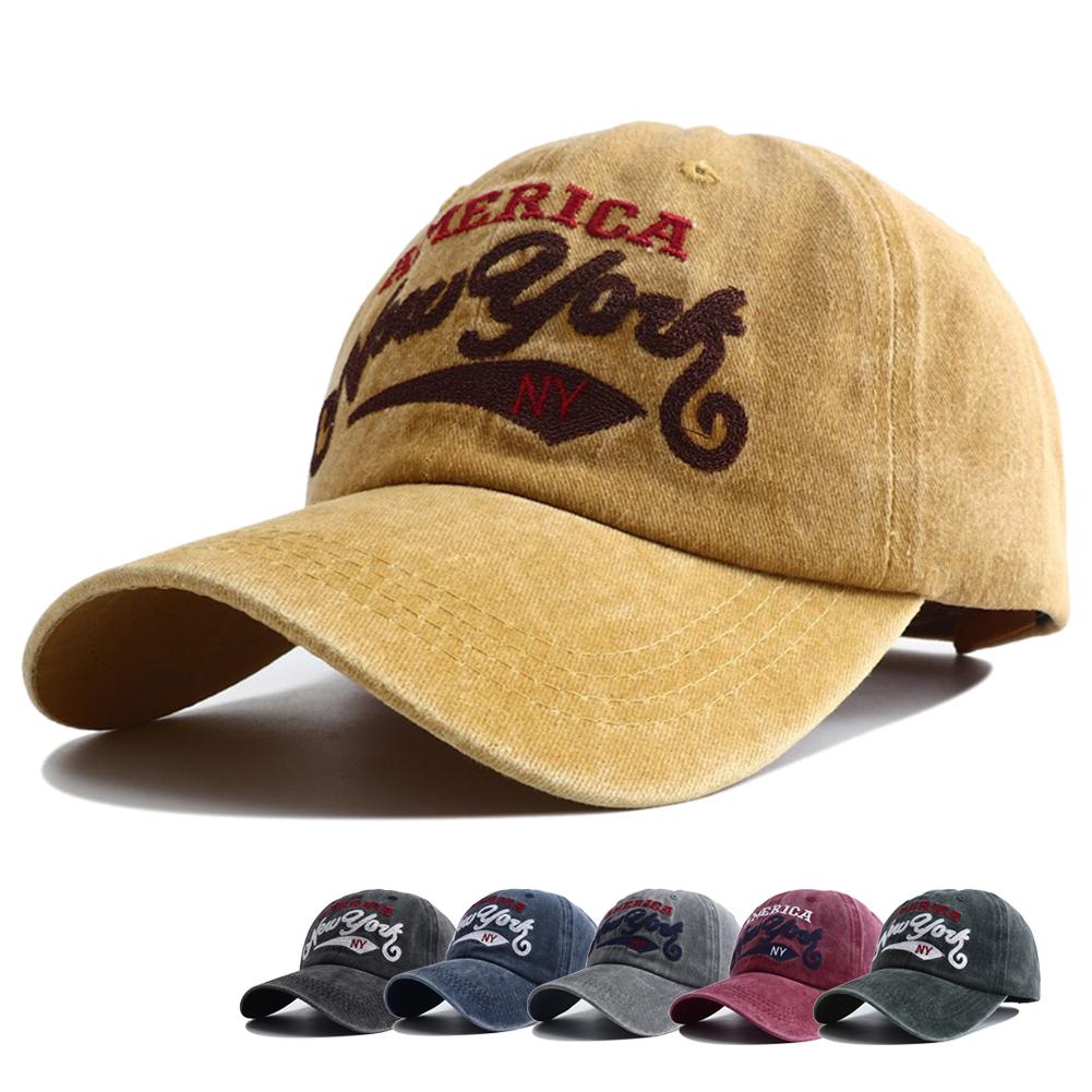 Retro Letter Embroidered Baseball Cap For Women Men Hip Hop Fishing Snapback Hat Women'S Washed Old Duckbill Cap Gorras Hombre