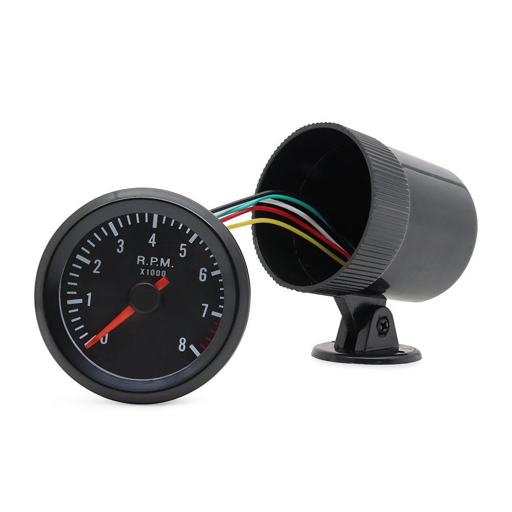 2"52MM 12V Car Auto Tachometer Gauge 0-8000RPM Mechanical Speed Meter with Gauge Pod Holder Car RPM