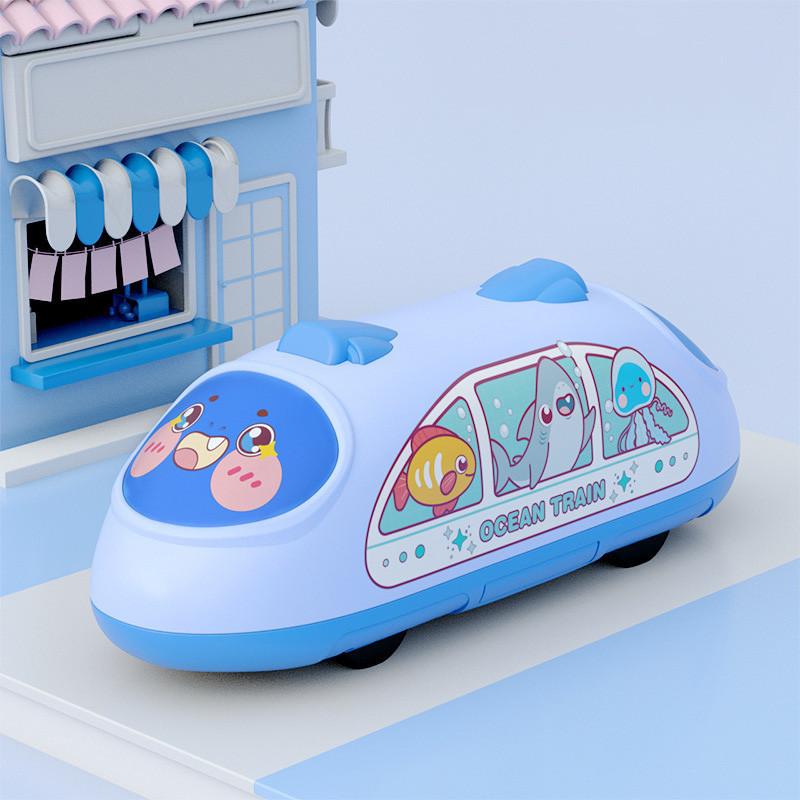 

Children s High-speed Train Toy Car Inertial Train Harmony Express Train Model Boy Gift Wholesale Plastic/plasticine Material синій