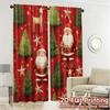 2D Flat Printing  JIT 2pcs   Curtains (Without Rod) Festive Wonderland Contemporary Chic Curtains Versatile Polyester Curtains