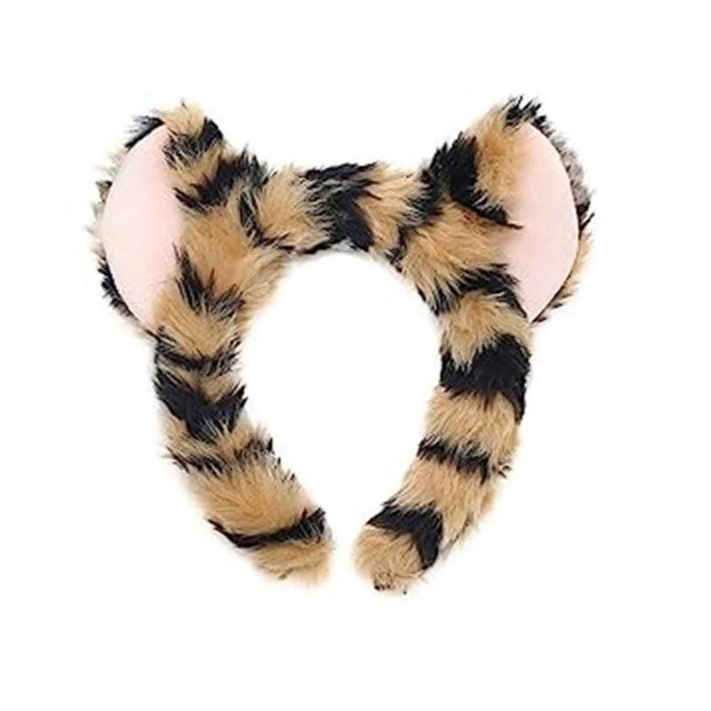 1/2/3/4 Animal Leopard Costume Accessories Leopard Ears Headband Tail Bowtie Tutus Skirt Halloween Cosplay Party Props
