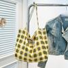 CANVAS Soft Thread Zipper Top-Handle Bags 2025 Fashion Versatile Youth Women's Handbags Large Capacity Patchwork Women's Bags