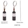 Yiwu jewelry women's cross-border e-commerce Amazon explosion cute temperament red wine bottle dripping oil versatile earrings earrings