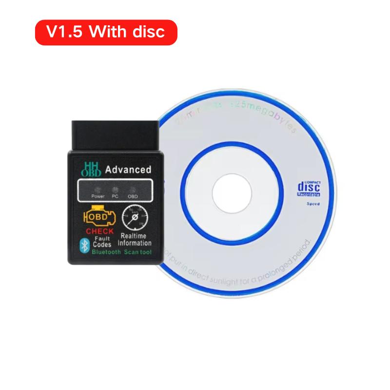 

Bluetooth ELM327 OBD2 Сканер кодов автомобиля V1.5 Детектор неисправностей Проверка двигателя Для iOS/Android/ПК Автомобильные диагностические инструменты English