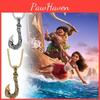 Pendant Necklace Moana Maui Fishhook Titanium Steel Ornaments Hawaiian Anime