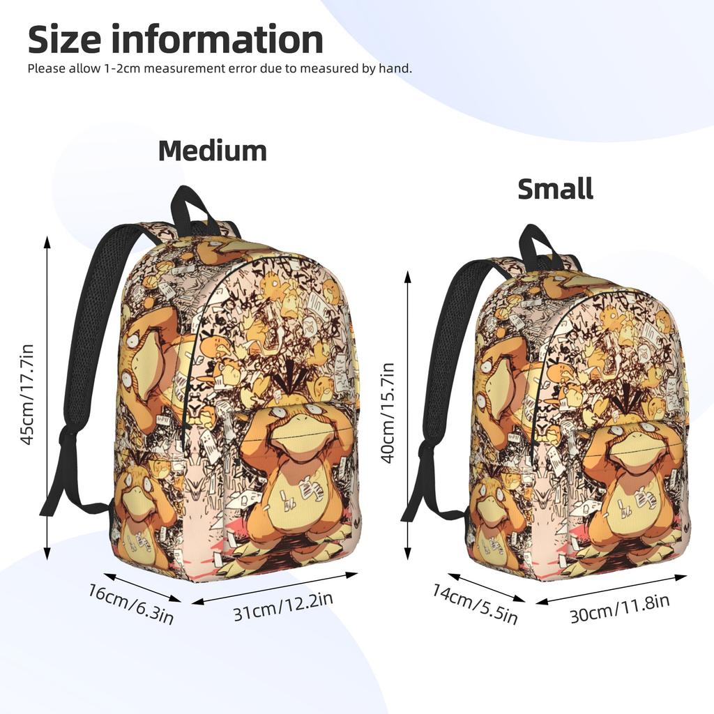 Fashion Pokemon Summer Vibes Theme Backpack Mochilas Solid High School Sturdy Shoulder Rucksack