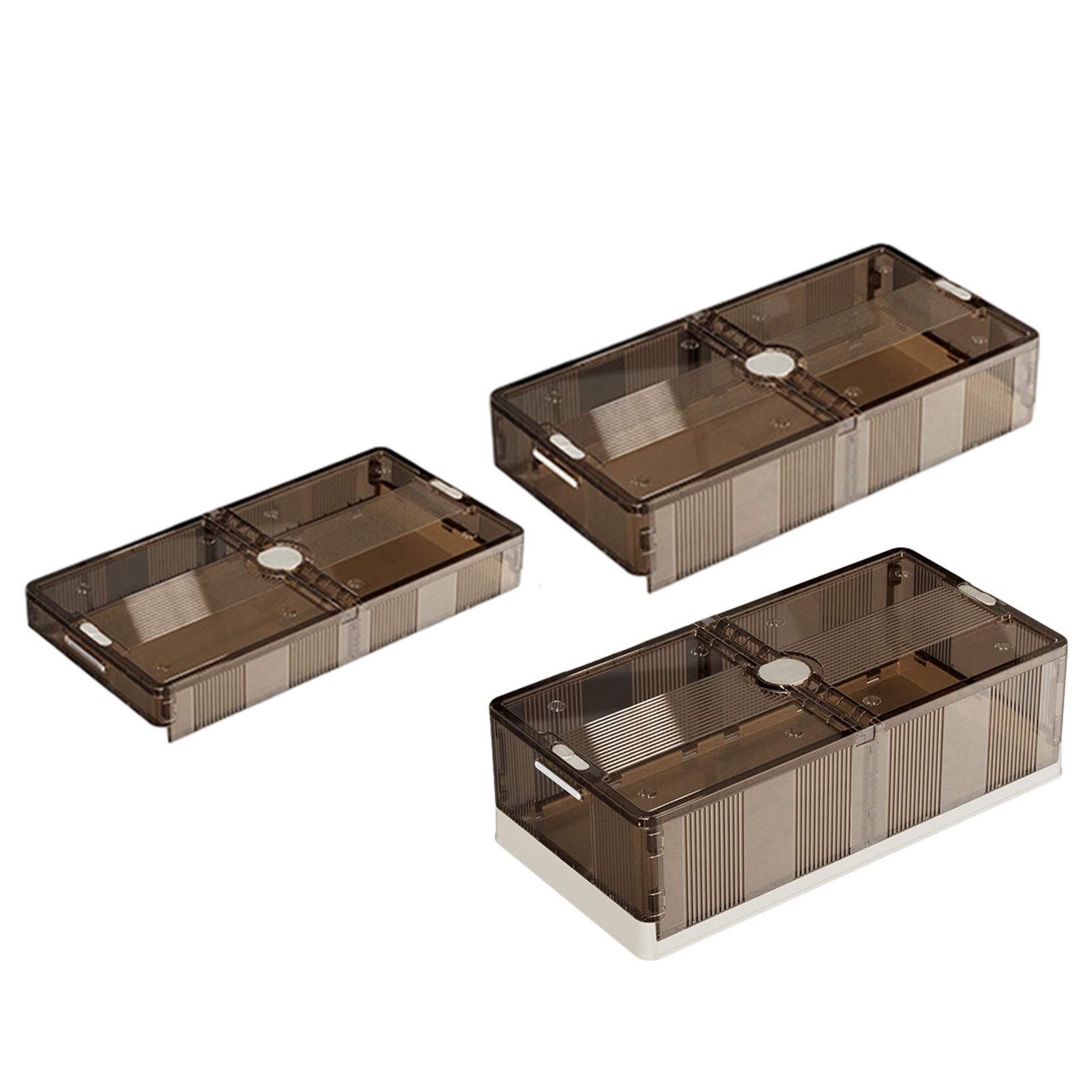 Collapsible Storage Bin Lidded Storage Bin Wardrobe Clothes Organizer Closet Organizer Folding Storage Box for Farmhouse Home 82cmx40cmx15cm