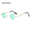 Metal Frame Punk Sun Glasses UV400 Mini Sunglasses Trendy Eyewear  for Women & Men