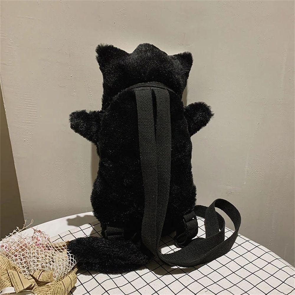 Bag Shoulder Bag Furry Bag Doll Backpack Water Bottle Bag Skull Plush Backpack Winter Furry Bag