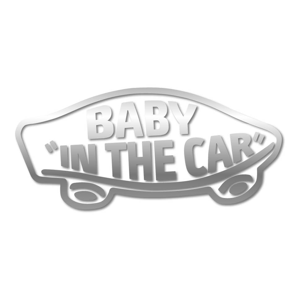 Sticker Town VANS Style BABY IN THE CAR Baby Marker A, sliver