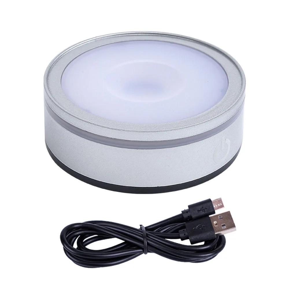 

USB Rechargeable LED Light Base for 3D Crystal Glass Acrylic Or Transparent And Translucent Material Touch Switch Display Base