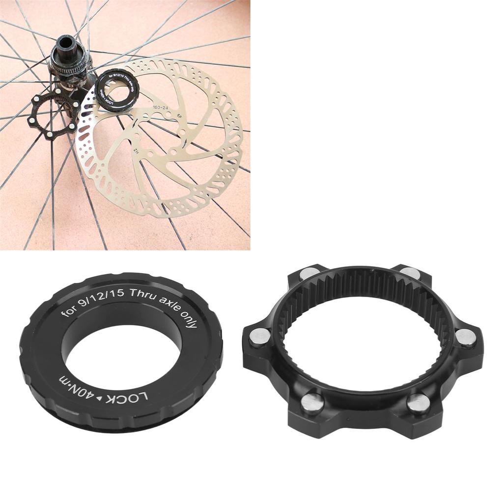 Bike Center Lock Disc to 6 Pin Disc Adapter Aluminum Alloy Bike Hubs Middle Lock Conversion Base with Lock Cover