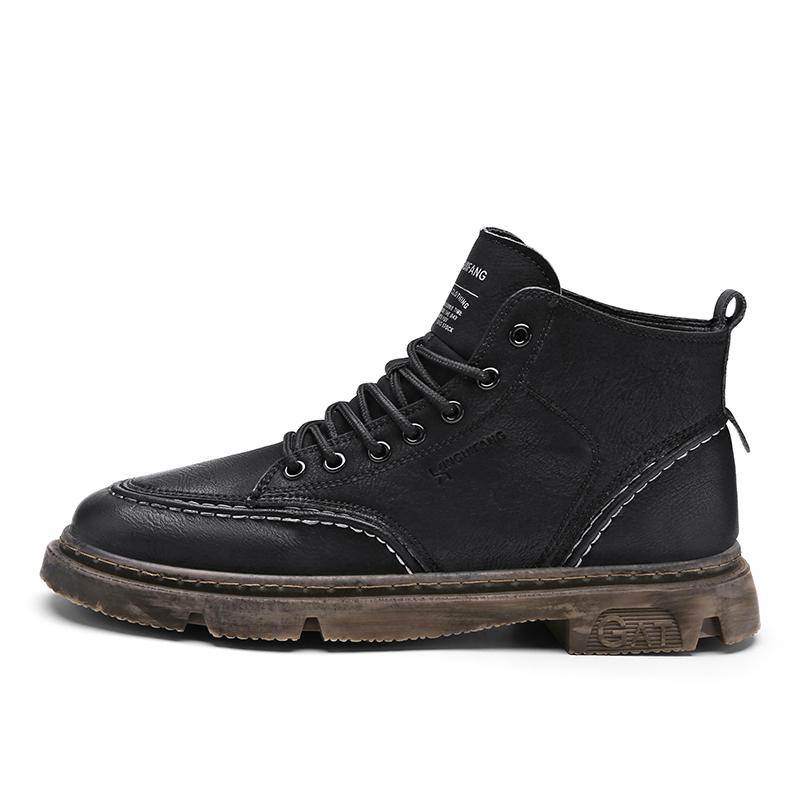 Luxus Herren Stiefeletten Retro Britische High-Top Herren Stiefel Mode Hochwertige Lederschuhe Neue Outdoor Herren Motorradstiefel