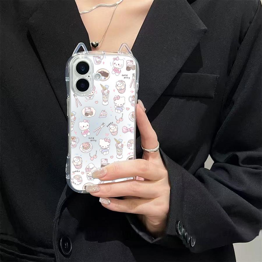 Sanrio Cat Ear Apple Phone Case for iPhone 16/11