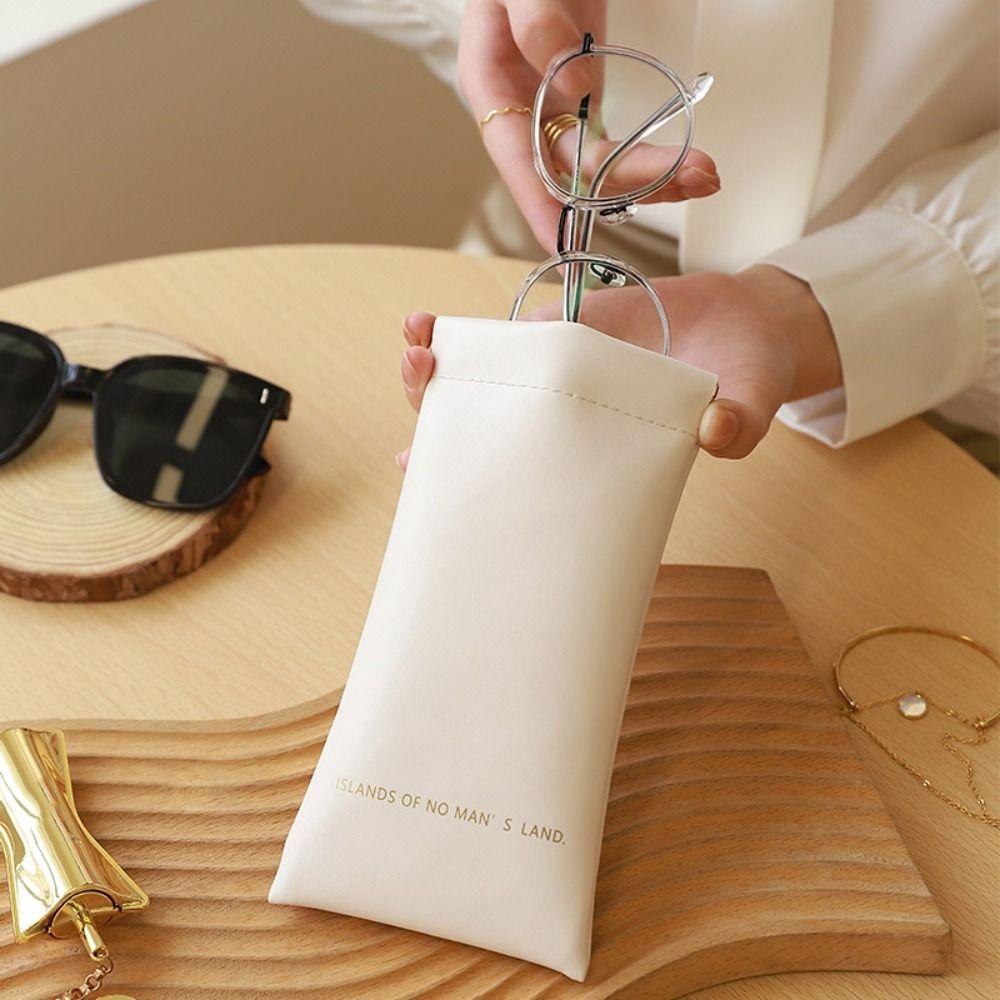 Letter Mini Self-closing Coin Purse Spring Bag Small Sunglasses Bag Holder  Outdoor