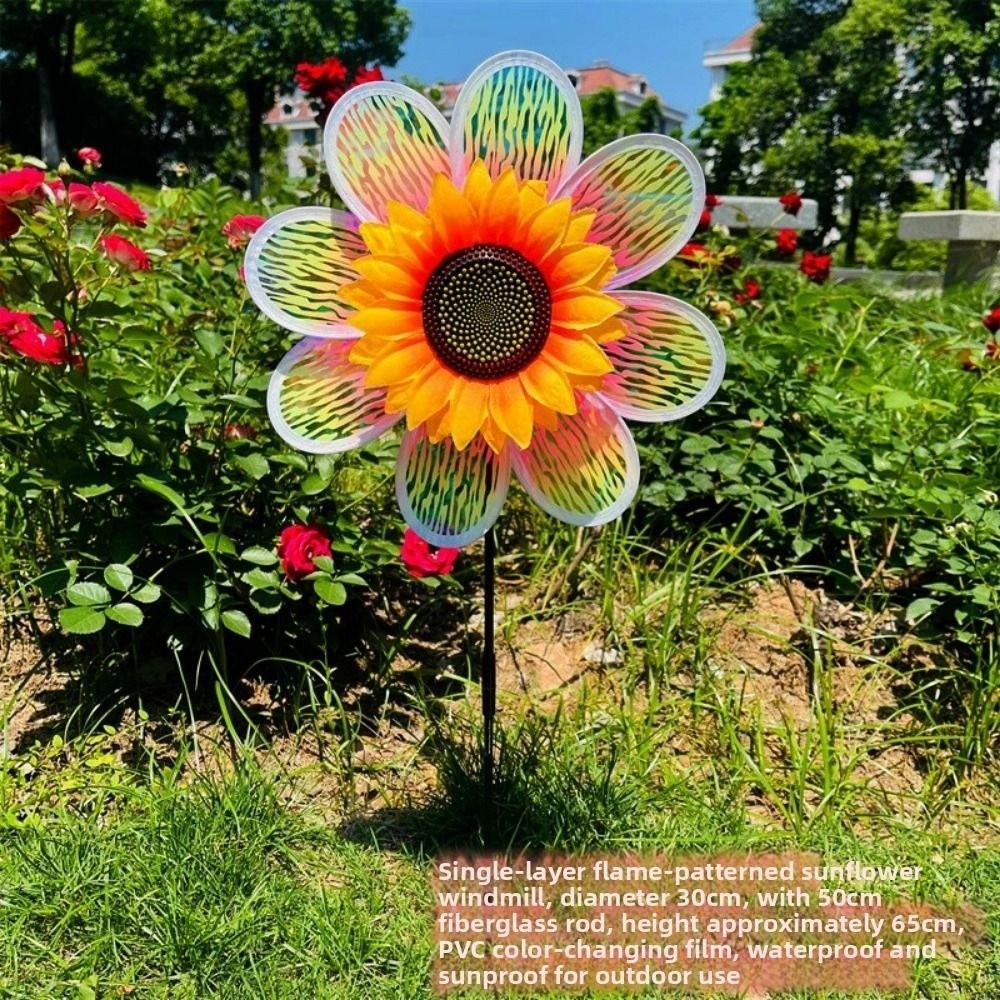 Multistyles Rotating Sunflower Wind Spinner Large Turntable Windmill Outdoor Party Picnic Decor