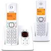 ALCATEL F530 Voice Duo Cordless Phone - Hands-free - Integrated Answering Machine - 50-contact Phonebook - White