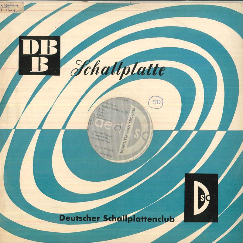 

LP Record GUNTER WAND, GURZENICH SINFONIE ORC - Beethoven Sinfonie Nr7 In A Dur, Op E80 DEUTSCHER SCHAL Germany Classical Used