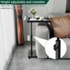 360 Degree Rotating Bracket Multifunctional Bathtub Tray Table for Home Living Room Bedside Sofa Side C Table Height Adjustable