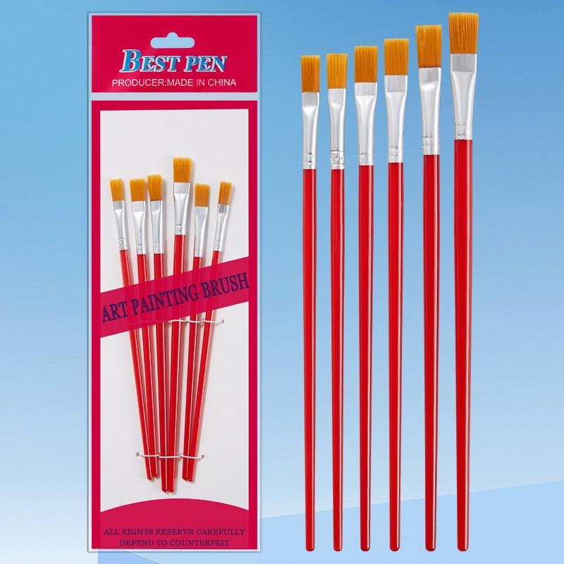 Zestaw 6/12 sztuk Pędzli Malarskich Dla Dzieci Akrylowych Z Płaskimi Okrągłymi Szpiczastymi Pędzlami Rzemieślniczymi Akwarelowymi Olejnymi