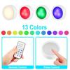 RGB barevné LED světlo Puck, dálkový ovladač, bezdrátová žárovka, nástěnná lampa, závěsné svítidlo, patice AA baterie, E26, E27