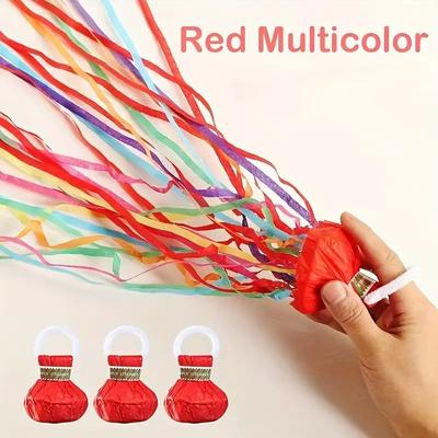 5/10 Stück Party Popper Handwurf Streamer Konfetti Dekoration Papier Handwurf Band für Hochzeitsfeier Atmosphäre Requisiten