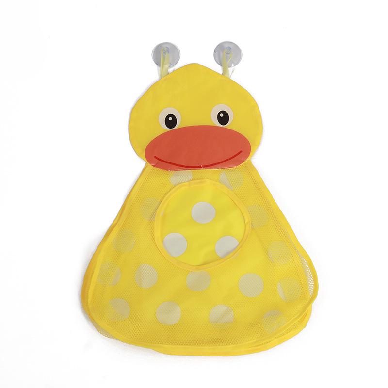 Yellow Duck & Frog Bath Toys Suction Cup Storage Bag
