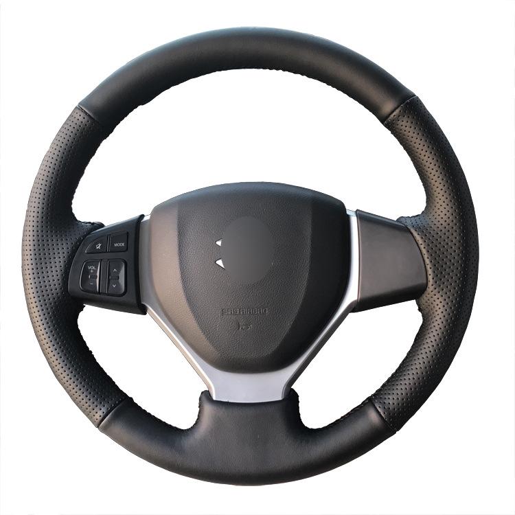 Ručne šitý poťah volantu z pravej kože pre Suzuki Vitara