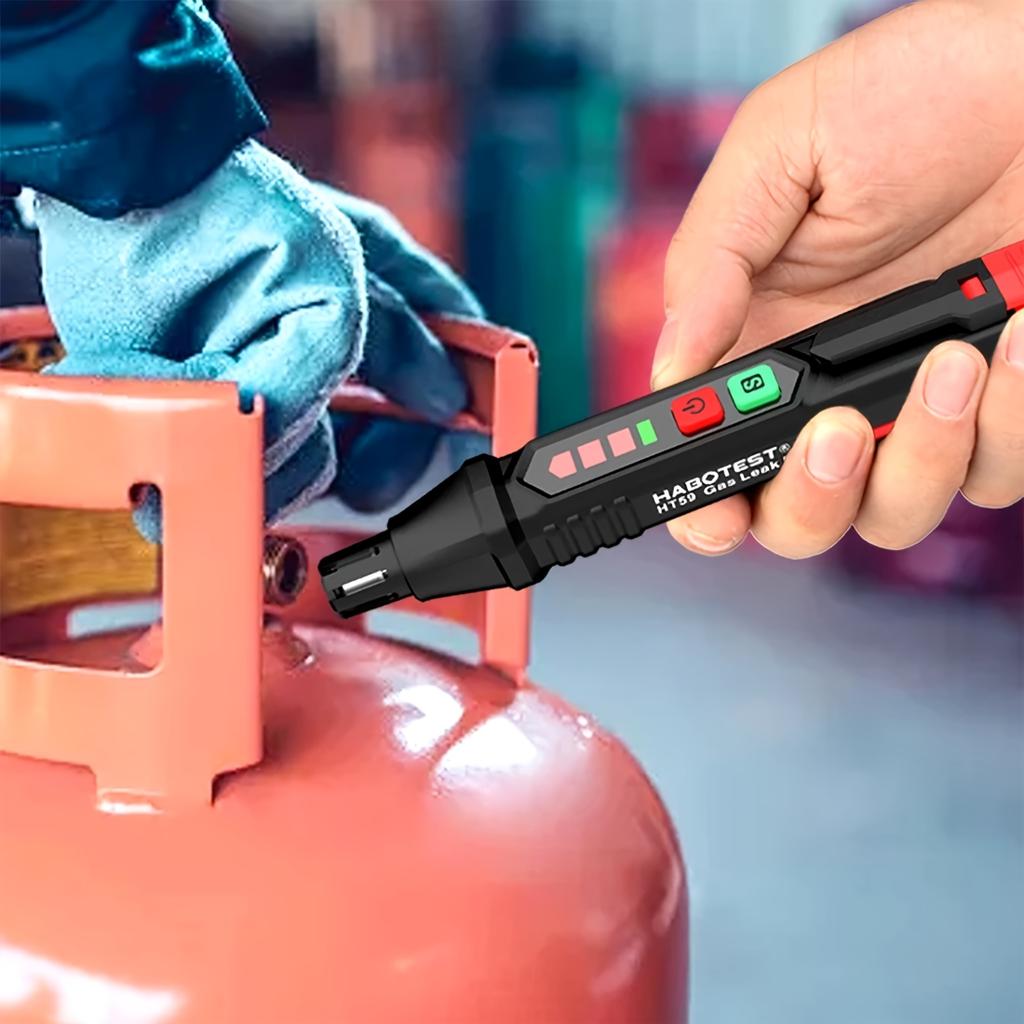 HT59 HT60 Combustible Gas Leak Detector With Audible And Visual Alarm For All Flammable Gas Monitoring