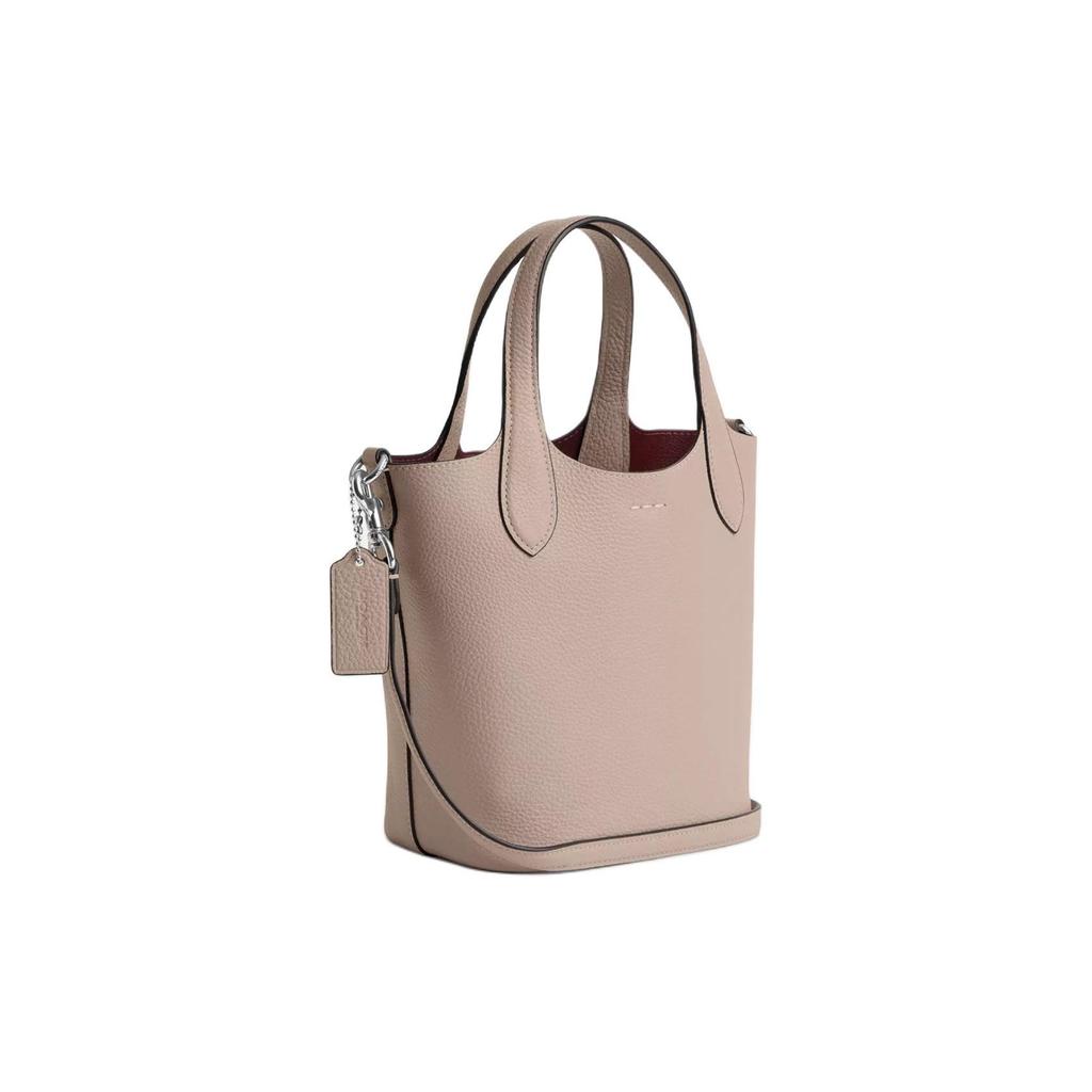 Coach Hanna 18 Magnetic Snap Double-Sided Leather Bucket Bag Women Bags Beige CR168-SVVFS