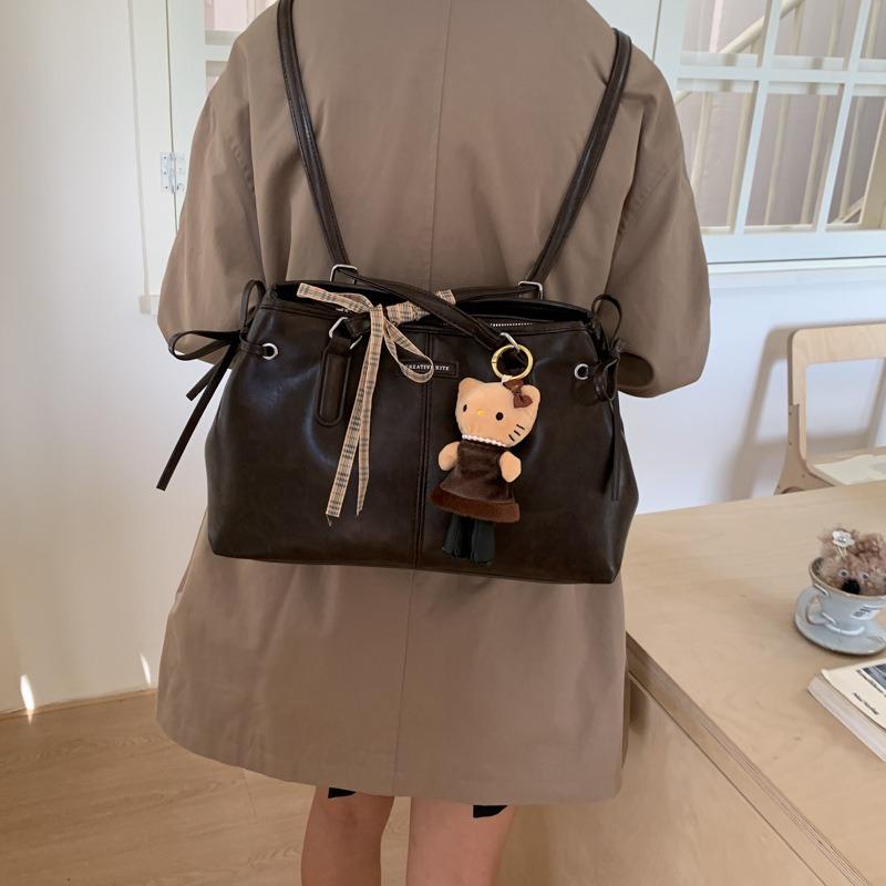 Retro Large-capacity Tote Bag Women's New Autumn and Winter Versatile Shoulder Bag Premium Commuter Backpack